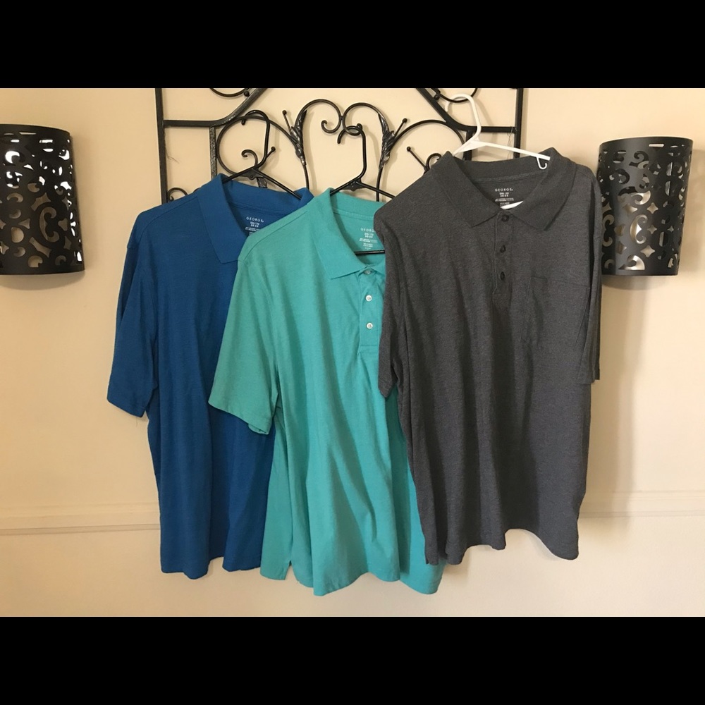 3 men’s short sleeve pocket polos